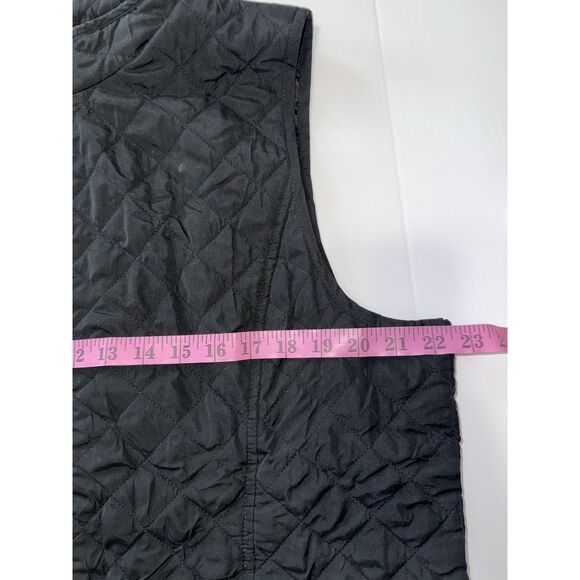 J. Jill Heritage Quilted Vest Black Full Zip Lightweight Classic Casual Size XL - Picture 9 of 13